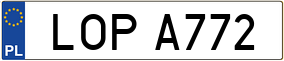 Trailer License Plate
